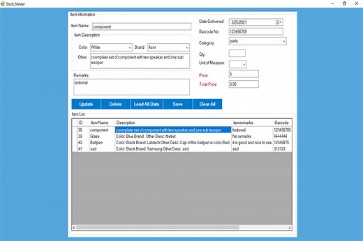 Stock Management System in VB.Net and MS Access Database with Full Source Code