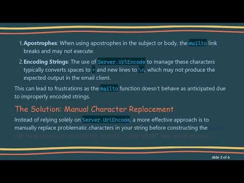 Solving mailto Issues in Outlook: Handling Apostrophes in Emails
