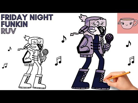 How To Draw Ruv - Friday Night Funkin Mod | FNF | Easy Step By Step Drawing Tutorial