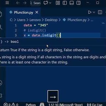 isdigit() Method in Python | string method#pythontricks #python.