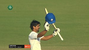 101K views · 6.5K reactions | Another memorable innings by Saim Ayub as he becomes the first batter to score a double  and a century in the final of Quaid-e-Azam Trophy  #QeAT | #FSDvKHIW | Pakistan Cricket Team | Facebook