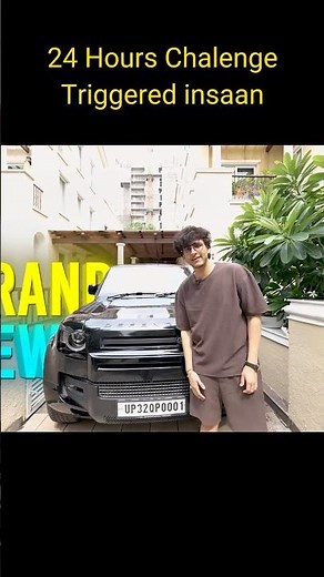 24 Hours in a Car Challenge ft. Triggered Insaan 🚗😱 @triggeredinsaan #triggeredinsaan #shorts