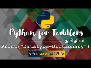 Learn Python in TAMIL | Dictionary in Python | [TAMIL]