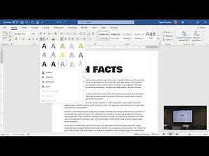 Word Processing Basics Class Demo