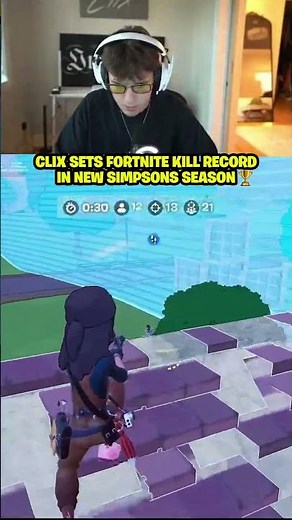 Clix sets Fortnite KILL RECORD in NEW Simpsons season 🏆