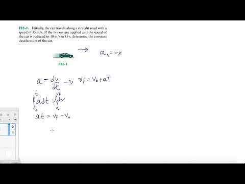 Problem F12-1 Dynamics Hibbeler 13th (Chapter 12)