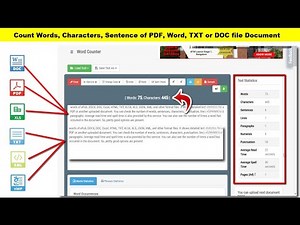 How to Count Words, Characters of Your PDF, Word, Txt or DOC Files Online