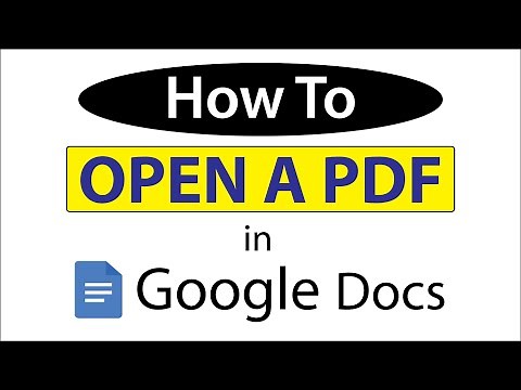 How To Open A PDF In Google Docs | PC |
