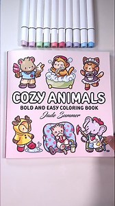 325K views · 7.3K reactions |  Summer | Cozy Animals Coloring Book by Jade Summer Supplies Used: Ohuhu Honolulu B Alcoholic Markers Prismacolor Pencils 24 Count Sakura Gelly Roll Pens Sharpie Creative Markers Shuttle Art Acrylic Markers Grabie Glitter Pens ZSCM Sparkle Pens Ohuhu Halawa Colored Pencils 72 ct. #coloring #coloringbook #coloringpages #colorwithme #relaxingcoloring #satisfyingcoloring #jadesummer #jadesummercoloringbook | Jade Summer Coloring Books | Facebook