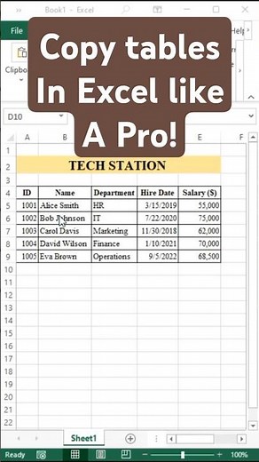 Copy Tables in Excel Like a Pro | Ctrl + Drag Shortcut Explained!