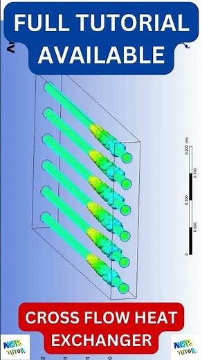 ANSYS Fluent Tutorial | Flow & Heat Transfer in a Cross Flow Heat Exchanger #ansys #ansysworkbench