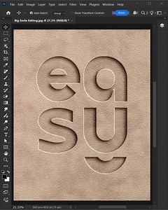 434K views · 3.2K reactions | Adobe Photoshop tips to create this editable leather cutout effect for text and logos! #bigsmileediting | Big Smile Editing | Facebook