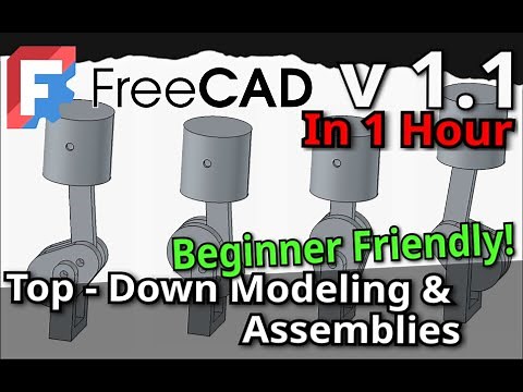 FreeCAD 1.1 Beginners Friendly Modeling and Assembly (Model, Assemble, Simulate, Animate)