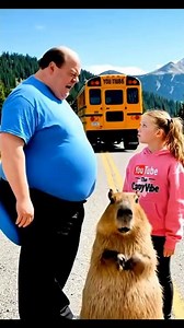 Capybara School Bus Trouble! Teacher Stuck on Glue Seat #capybara