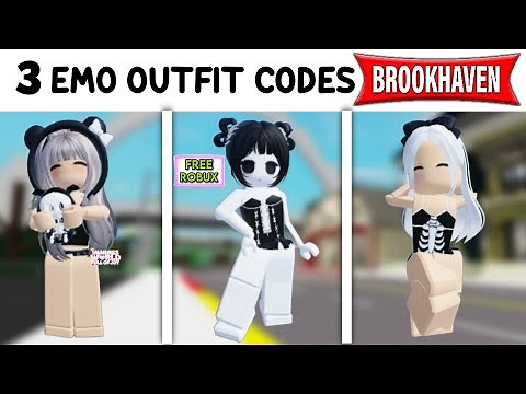 3 EMO OUTFIT ID CODES FOR BROOKHAVEN 🏡RP, BERRY AVENUE & BLOXBURG 🖤✨