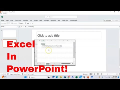 How to Insert and Edit an Excel Workbook In Your Powerpoint Slides! #howto #msexcel #tutorial