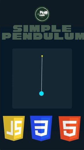 Simple Pendulum Animation 🔥#webdevelopment #physics