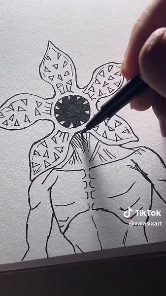 How to Draw a Demogorgon from Stranger Things