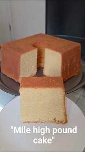 Simple and easy "Mile high" Plain-all butter pound cake from scratch | No icing required