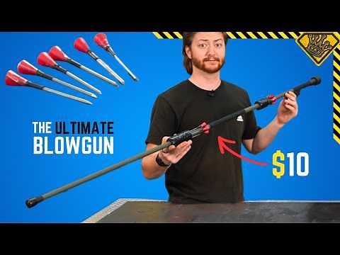 How to Make a PRO Blowgun & Darts for $10 (best on youtube)