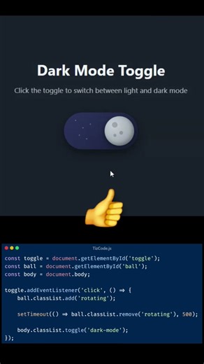 Smooth Dark Mode Toggle with Pure JavaScript 🔥 (HTML/CSS/JS Tutorial)