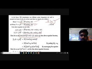 BFSK (BINARY FREQUENCY SHIFT KEYING) - SIGNAL SPACE REPRESENTATION, BANDWIDTH & ERROR PROBABILITY