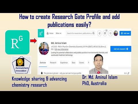 How to Create ResearchGate Profile and Add Publication