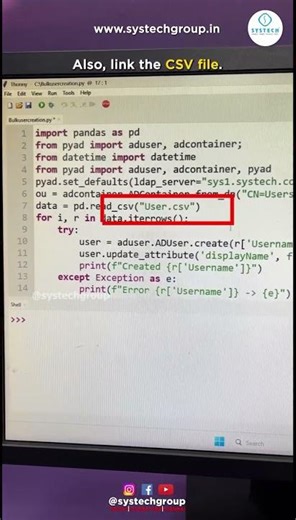 Windows Server 2025 Bulk User Creation with Python Automation