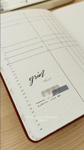 How to create a grid sheet in your bullet journal