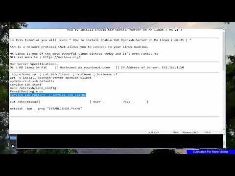 How to install Enable SSH Openssh-Server On Mx Linux ( MX-21 )