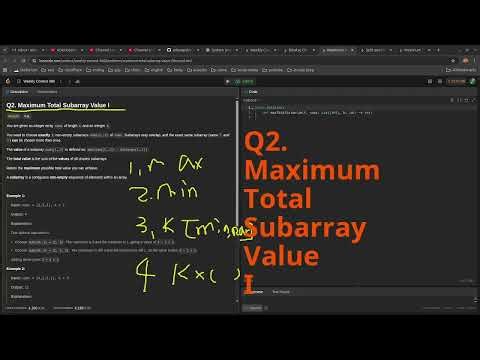 Leetcode Weekly Contest 468 - Q2. Maximum Total Subarray Value I