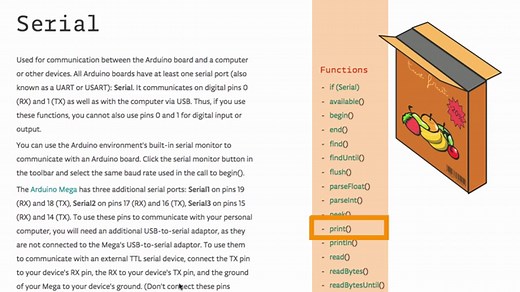 Use Serial.print() to display Arduino output on your computer