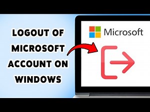 How To Logout Of Microsoft Account On Windows | Sign Out Of Microsoft Profile 2025