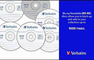 Verbatim BD-R DL 50GB 8X Blu-ray Recordable Media Disc DataLifePlus White Inkjet Hub Printable - 25pk Spindle - 97334
