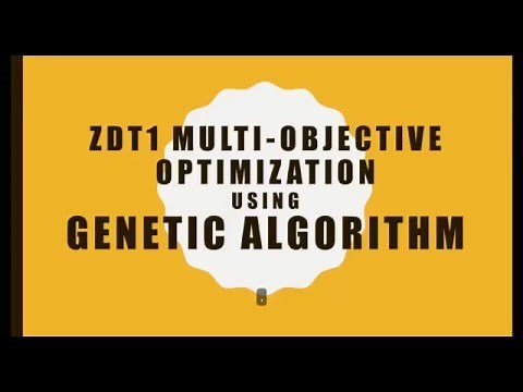 optimizing zdt1 multi-objective test problem using Genetic Algorithm - A MATLAB tutorial