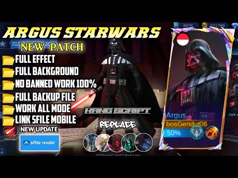 Script Skin Argus Star Wars - Darth Vader No Password | Full Effect Voice | Patch Terbaru