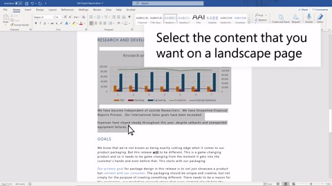 Change page orientation to landscape or portrait