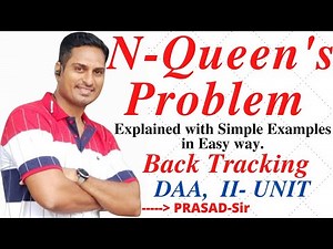 N-Queen Problem using Back Tracking Algorithm / 4-Queen Example / 8-Queen Solution / DAA /PRASAD-Sir