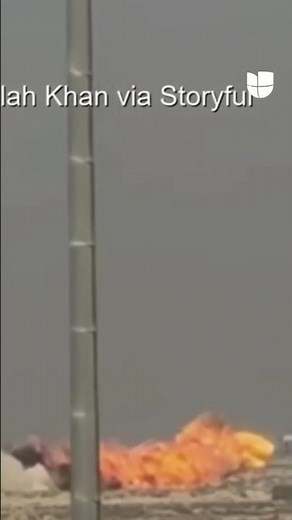 The moment a fighter jet loses control and crashes during an air show