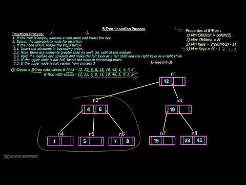 B-Tree Data structure | Insertion Process with Example | DSA