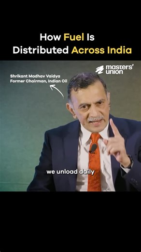 Decoded by Masters’ Union on Instagram: "How Fuel Is Distributed Across India What looks simple at the petrol pump runs on one of the largest and most complex systems in the country. Watch the full breakdown on Masters' Union YouTube Channel. Link in bio. [Indian Oil, IOCL, Fuel, Oil & Gas India, Petrol Price]"