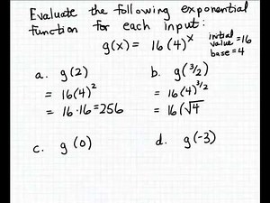 Evaluating an exponential function