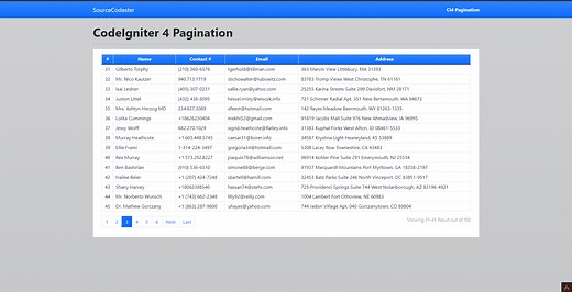 CodeIgniter 4 Pagination Tutorial