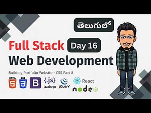 Full Stack Web Development Course in Telugu | Day 16 | Building Portfolio Website
