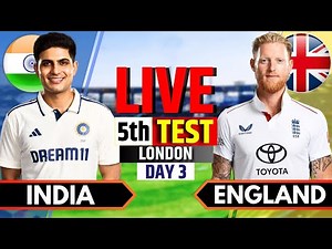 Live: India vs England, 5th Test, Day 3, 1st Session | Live Cricket Match Today | IND vs ENG Live