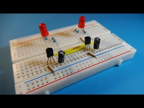 Two-Transistor LED Blinker – Breadboard Build
