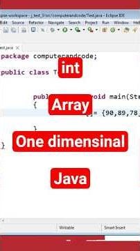 int array one dimensional java