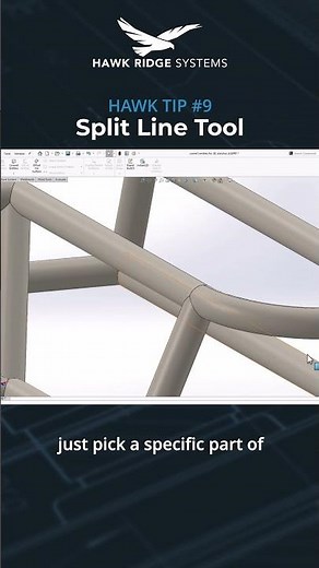 Hawk Tip #9: How to break up faces on models with the split line tool in SOLIDWORKS