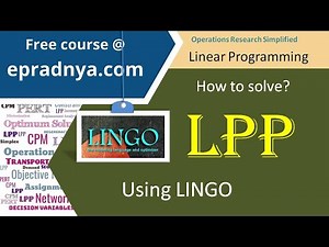 Solving Simple Linear Programming Problem with Lingo
