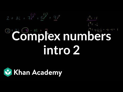 Introduction to complex numbers | Imaginary and complex numbers | Algebra II | Khan Academy